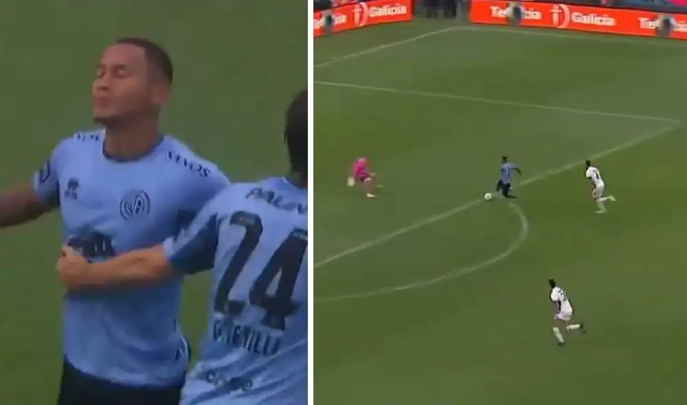 Bryan Reyna ya lleva 2 goles con Belgrano. Foto: captura/TNT Sports Bryan Reyna ya lleva 2 goles con Belgrano. Foto: captura/TNT Sports