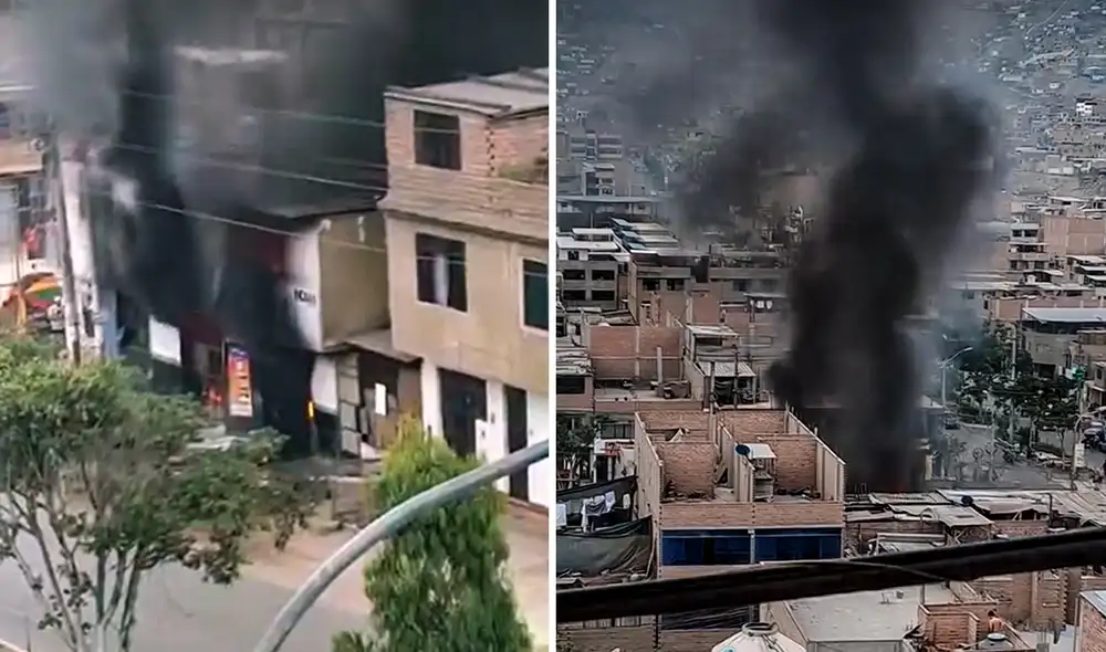 Vecinos intentan evitar la propagación del fuego. Foto: composición LR/Facebook/Lomeros SJL