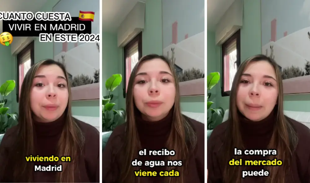 Peruana señaló que su menor hijo estudia en un colegio privado, por lo que debe pagar una mensualidad por el servicio. Foto: composición LR/captura de TikTok/espanaconvaleria