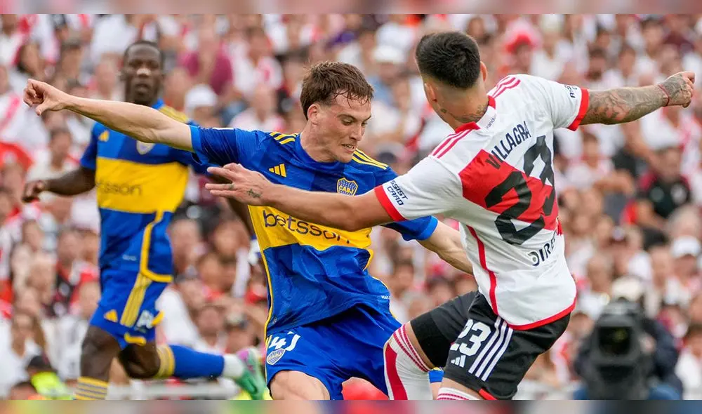 Boca Juniors y River Plate en un duelo intenso por el Superclásico.