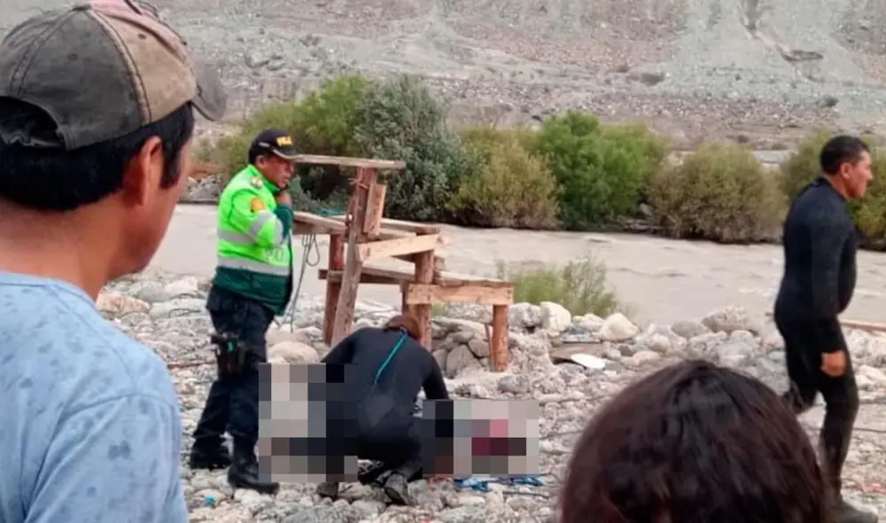 PNP aún no se pronuncia ante este accidente en el río Majes. Foto: difusión PNP aún no se pronuncia ante este accidente en el río Majes. Foto: difusión