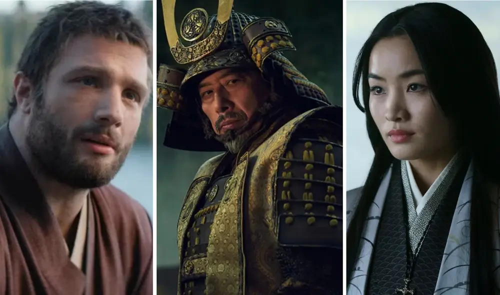 Reparto de 'Shogun', serie japonesa. Foto: composición LR/captura de Disney Plus