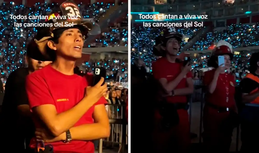 El bombero no resistió y se puso a cantar a viva voz las canciones de Luis Miguel. Foto: composición LR/TikTok/@percy.guzmanvelazco El bombero no resistió y se puso a cantar a viva voz las canciones de Luis Miguel. Foto: composición LR/TikTok/@percy.guzmanvelazco