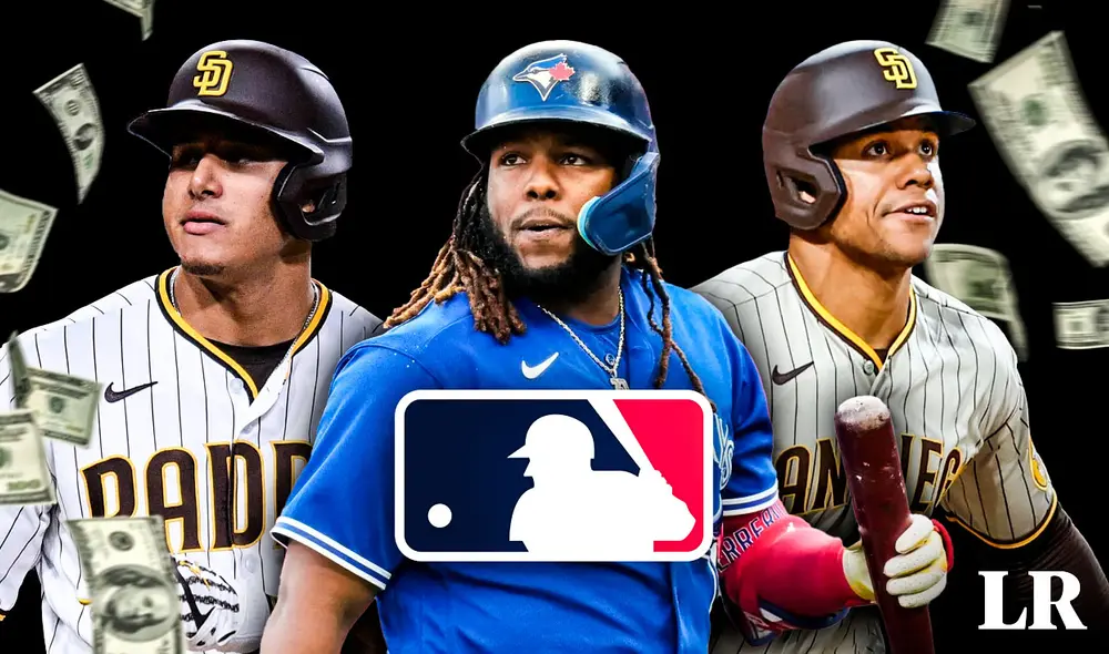 Los 10 dominicanos mejor pagados en la MLB obtienen cifras entre los 14 y 31 millones de dólares. Foto: composición de Fabrizio Oviedo / LR / USA Today Los 10 dominicanos mejor pagados en la MLB obtienen cifras entre los 14 y 31 millones de dólares. Foto: composición de Fabrizio Oviedo / LR / USA Today