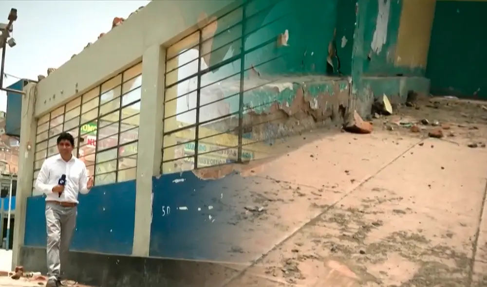 Estudiantes del primer año de secundaria podrían estudiar en las aulas deterioradas este 2024. Foto: composición LR/Panamericana TV
