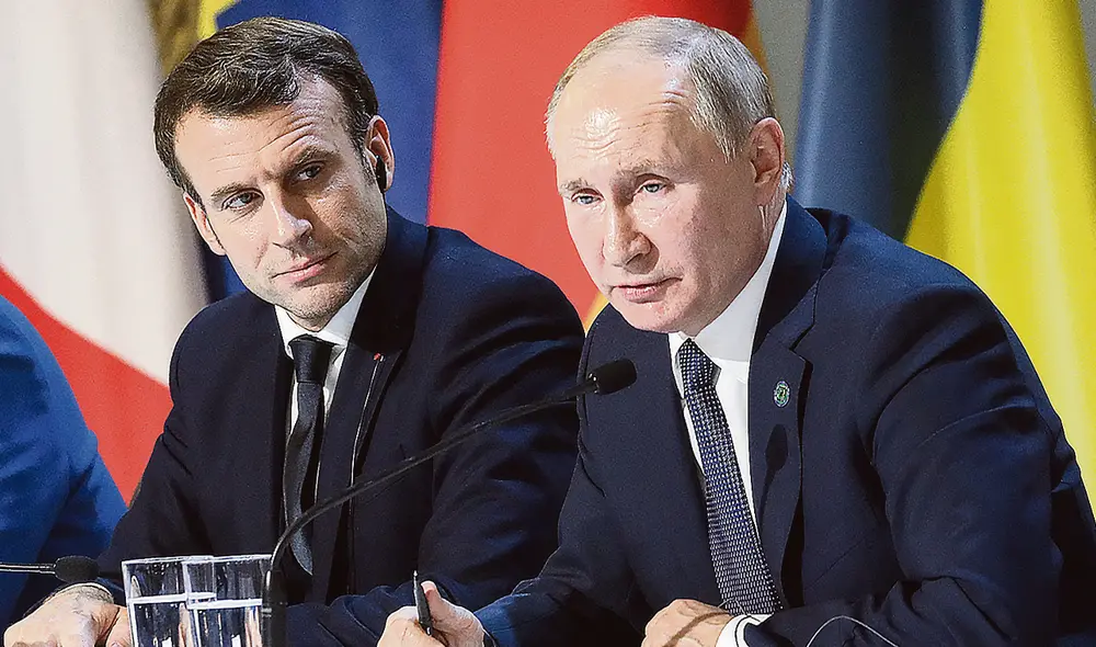 Entrampamiento. Macron no gozaría del respaldo de otros líderes sobre acción en Ucrania.  Foto: AFP