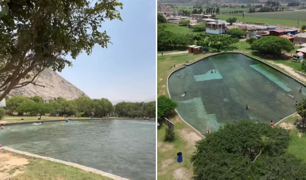 El horario de atención de la laguna natural de Trapiche es de 9 a. m. a 5 p. m. de sábados a jueves. Foto: composición LR/ Tik Tok/ La hijita El horario de atención de la laguna natural de Trapiche es de 9 a. m. a 5 p. m. de sábados a jueves. Foto: composición LR/ Tik Tok/ La hijita
