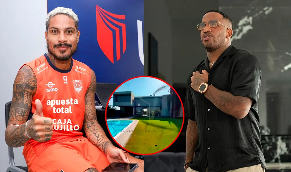 Jefferson Farfán fue el invitado principal de la reunión que organizó Guerrero para estrenar su nueva casa. Foto: composición de LR/UCV/Instagram