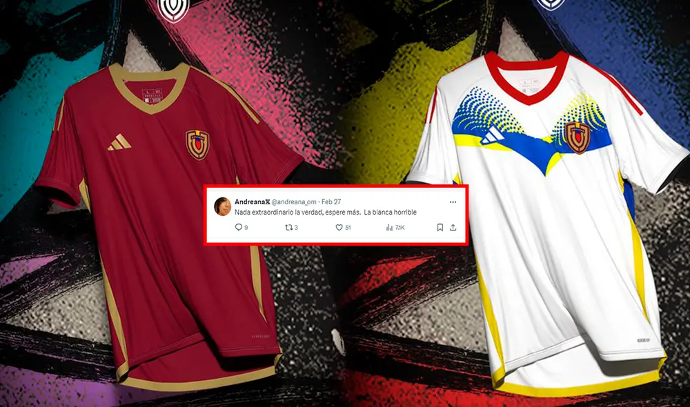 La Vinotinto entrenará su nueva camiseta versión 2024 en los venideros amistosos contra Italia y Guatemala, respectivamente, en marzo. Foto: La Vinotinto/X/composición LR