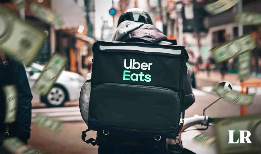 Un conductor de Uber Eats puede ganar hasta 2.900 dólares al mes. Foto: Composición LR Jazmín Ceras/Freepik/ The Food Tech