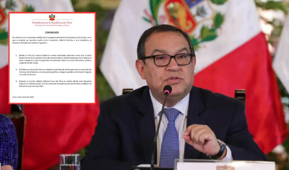Comunicado de la Presidencia del Perú. Foto: composición LR
