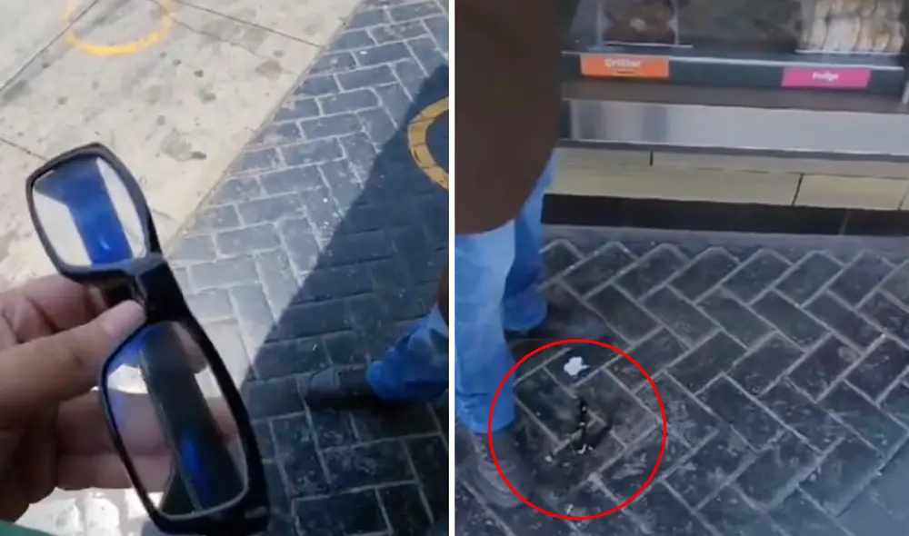 Restos de los lentes serán utilizados para las investigaciones. Foto: composición LR/TikTok