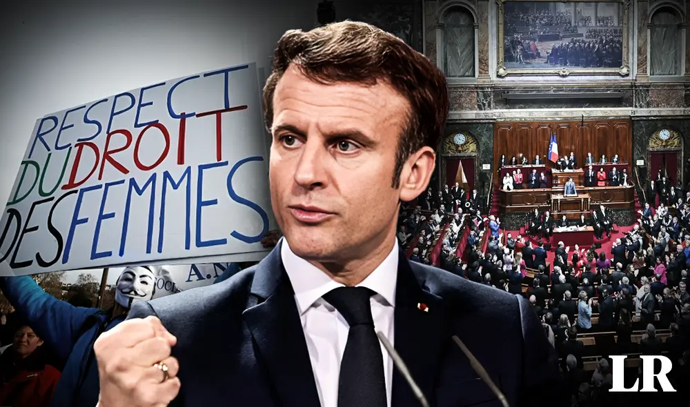 El presidente francés, Emmanuel Macron, celebró la noticia y se espera la ceremonia final. Foto: composición de Fabrizio Oviedo/La República/AFP - Video: @ReproRightsLAC/X