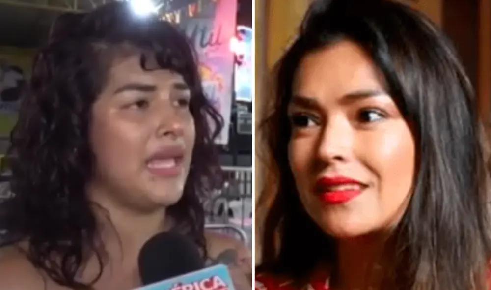 Jhazmín Gutarra declaró para las cámaras de 'América hoy'. Foto: composición LR/América TV/YouTube