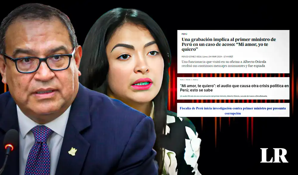 Los audios de Alberto Otárola y Yaziré Pinedo fueron difundidos el domingo 3 de marzo, en 'Panorama'. Foto: composición de Gerson Cardoso/La República/PCM/El País/El Espectador Los audios de Alberto Otárola y Yaziré Pinedo fueron difundidos el domingo 3 de marzo, en 'Panorama'. Foto: composición de Gerson Cardoso/La República/PCM/El País/El Espectador