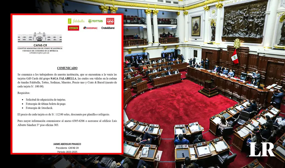 Congreso vende tarjetas de consumo de S/100 a S/112. Foto: composición Jazmin Ceras. Congreso vende tarjetas de consumo de S/100 a S/112. Foto: composición Jazmin Ceras.