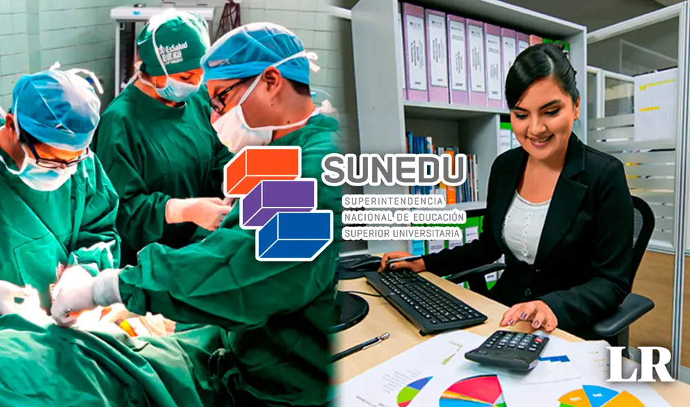 Sunedu elaboró un informe en el que selecciona a las carreras más estudiadas por los universitarios del Perú. Foto: composición LR/GLR/UCH/Sunedu Sunedu elaboró un informe en el que selecciona a las carreras más estudiadas por los universitarios del Perú. Foto: composición LR/GLR/UCH/Sunedu