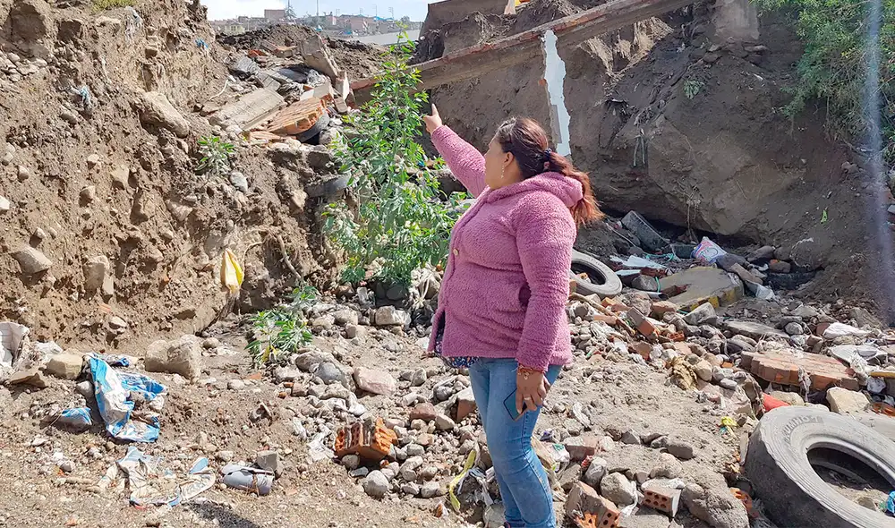 Necesita apoyo. Cecilia Nayhua, madre viuda, está durmiendo en la casa de sus vecinos. Foto: difusión