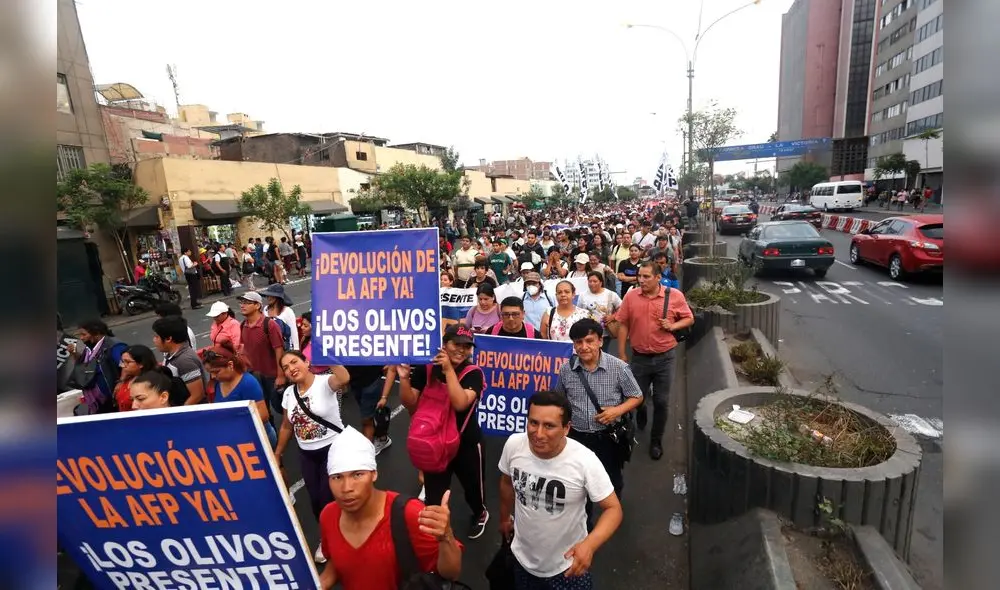 Marcha retiro AFP