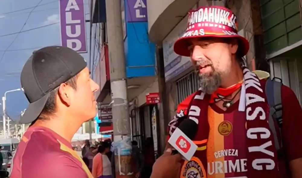 Henrik, quien llegó desde España para ver a Los Chankas, quedó feliz por la victoria. Foto: captura de @BraulioJordán Henrik, quien llegó desde España para ver a Los Chankas, quedó feliz por la victoria. Foto: captura de @BraulioJordán