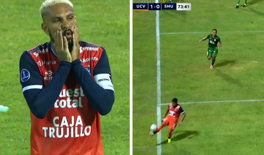 Paolo Guerrero había marcado su primer gol en la Copa Sudamericana. Foto: composición de LR/captura de ESPN 2