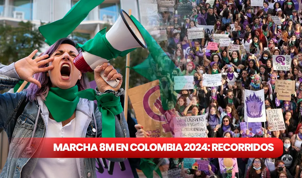Organizaciones y colectivos se reunirán este 8 de marzo, desde las 2.00 p. m., en distintos puntos de Colombia para marchar de manera pacífica y luchar por los derechos de la mujer. Foto: composición LR/AFP/Freepik