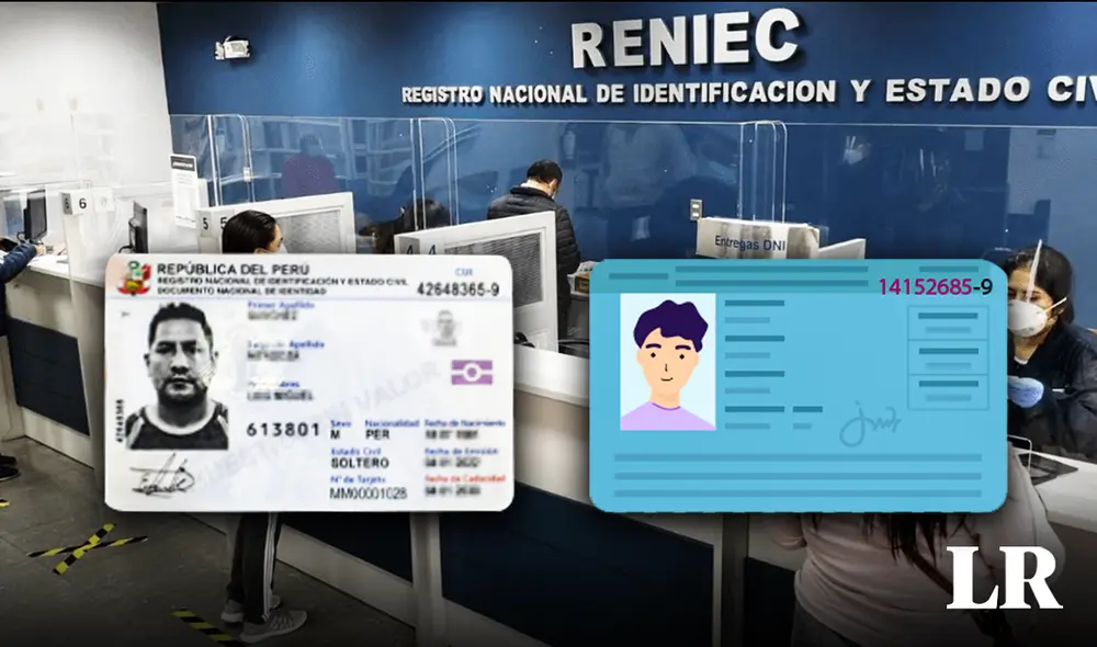 DNI electrónico tiene un precio de S/41 y el azul S/30. Foto: composición LR DNI electrónico tiene un precio de S/41 y el azul S/30. Foto: composición LR