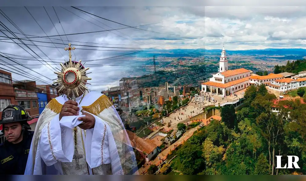 Durante la Semana Santa de Colombia, al menos 60.000 personas suben por la ruta del  Cerro de Monserrate. Foto: Composición LR/Colprensa/Monserrate.co
