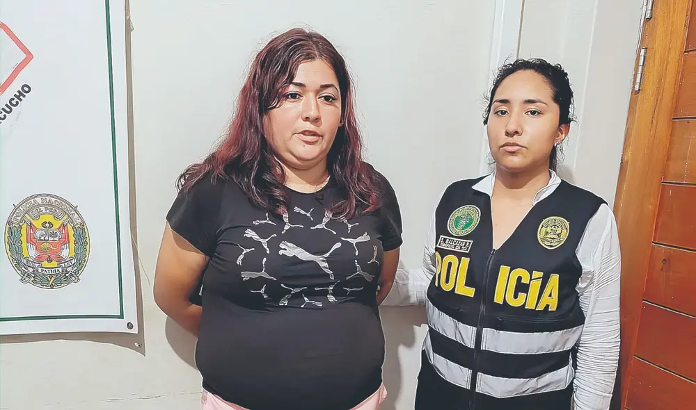 Detenida. Lizeth Aguilar Chigne fue arrestada en el Mall Aventura Plaza de Trujillo. Foto: difusión.