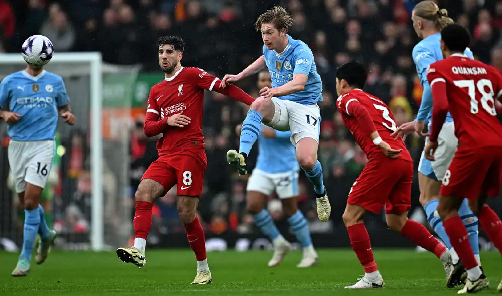 Liverpool vs. Manchester City se enfrentaron en el estadio de Anfield. Foto: Premier League Liverpool vs. Manchester City se enfrentaron en el estadio de Anfield. Foto: Premier League