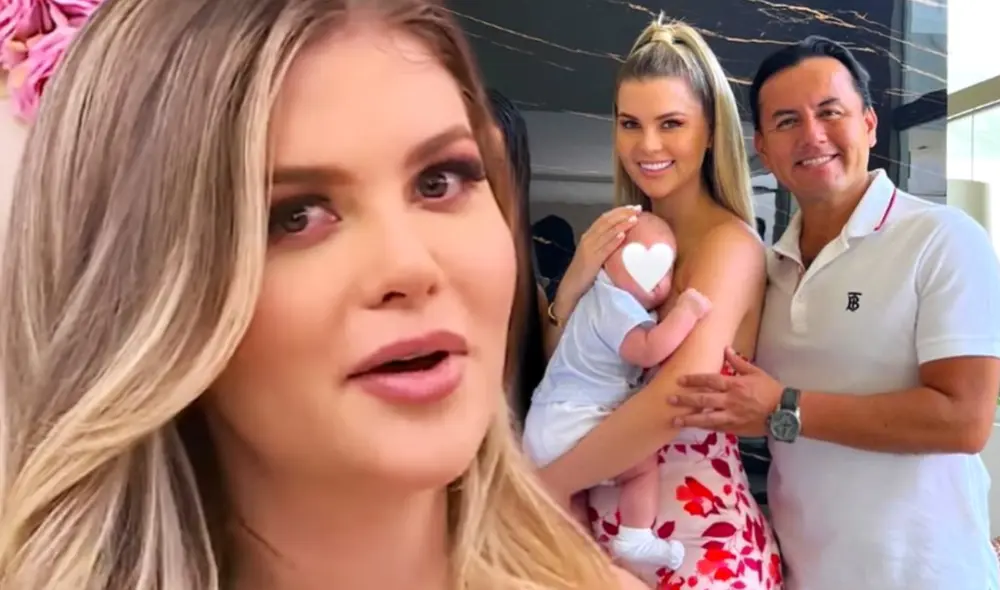 Brunella Horna tiene un bebé de 3 meses. Foto: composición LR/América TV/Instagram/Brunella Horna - Video: América TV