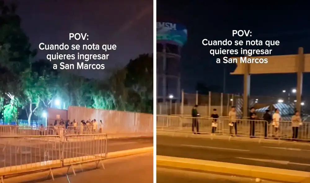 Los postulantes no quisieron tener contratiempos y decidieron llegar sumamente temprano. Foto: composición LR/TikTok/@yommmi27
