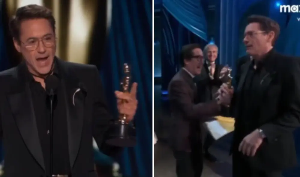 Robert Downey Jr. engrandece su carrera llevándose una estatuilla de la Academia. Foto: captura de TNT