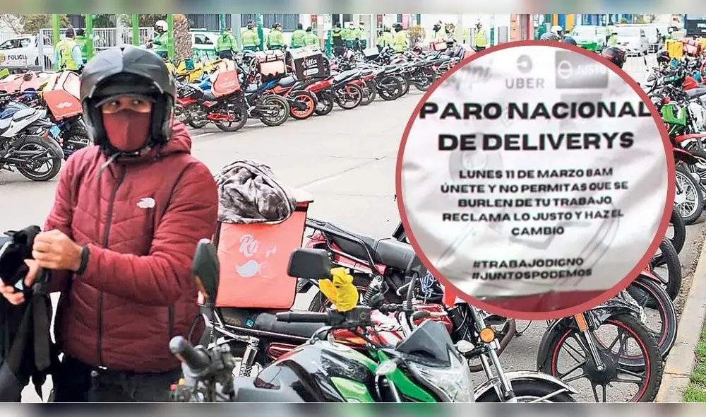Este 11 de marzo se tiene programado un paro nacional del sector delivery en Lima y otras regiones . Este 11 de marzo se tiene programado un paro nacional del sector delivery en Lima y otras regiones .