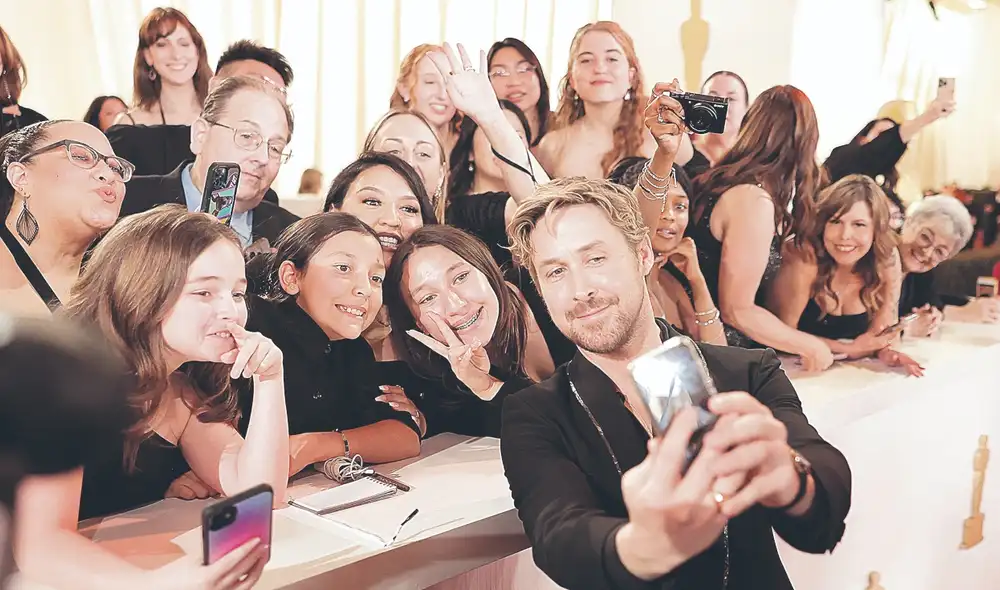 Ryan Gosling. El actor de Barbie fue uno de los más fotografiados antes de la ceremonia. Foto: difusión.