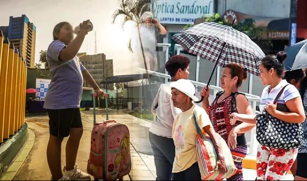 Escolares de Lima seguirán soportando altas temperaturas. Senamhi aconseja rehidratarse constantemente. Foto: Composición LR/Andina