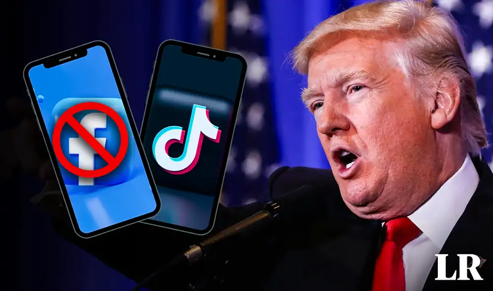 Donald Trump arremete contra Facebook y muestra una nueva postura a favor de la red China TikTok. Foto: composición LR/VNExpress/BBC/PNGWing Donald Trump arremete contra Facebook y muestra una nueva postura a favor de la red China TikTok. Foto: composición LR/VNExpress/BBC/PNGWing