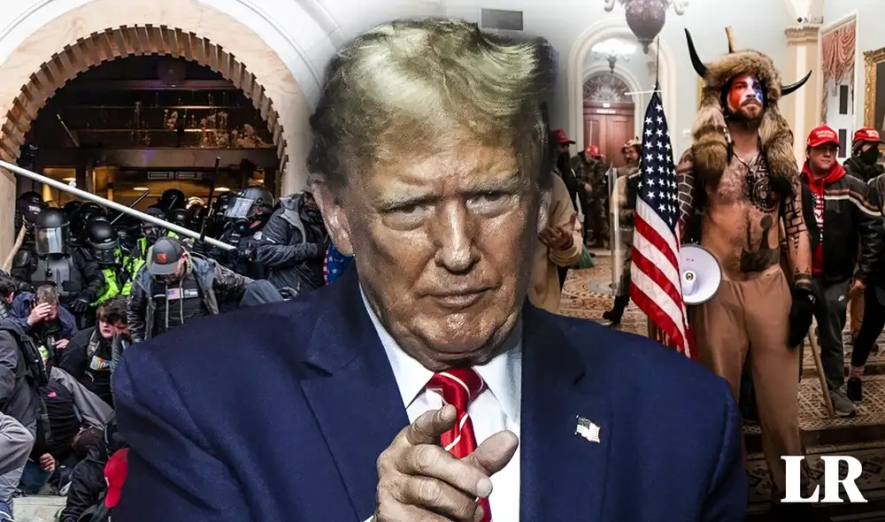 Hace años, Donald Trump prometió el indulto a los asaltantes del Capitolio si votaban por él. Foto: composición de Fabrizio Oviedo/La República/AFP/El Confidencial - Video: NTN24