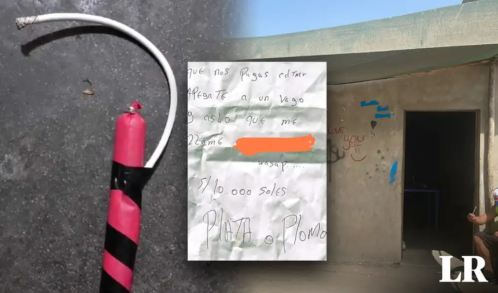 La Policía desactivó el artefacto explosivo que los delincuentes dejaron a familia. Foto: composición de Fabrizio Oviedo LR/ Sergio Verde  LR