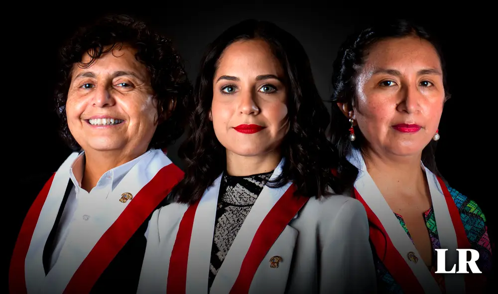 El dictamen de ley de impunidad para delitos de lesa humanidad fue aprobado por la Comisión de Constitución del Parlamento. Ante ello, congresistas Paredes, Bazán y Luque se manifestaron en contra. Foto: composición LR de Gerson Cardoso/Andina