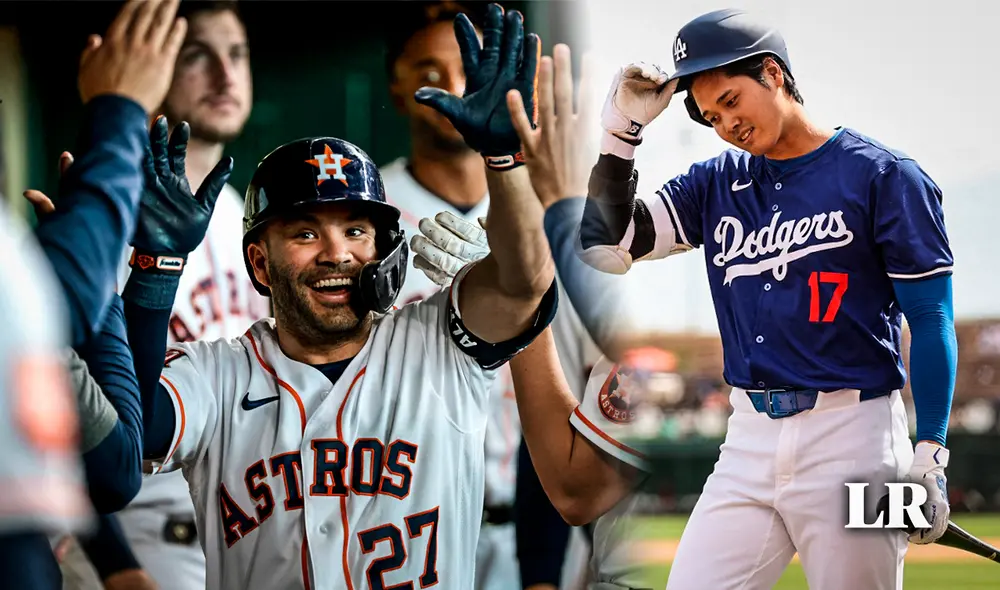 En el ranking 2024 de la MLB, Shohei Ohtani está en una posición por debajo de un pelotero de los Astros, de José Altuve. Foto: composición LR/AFP