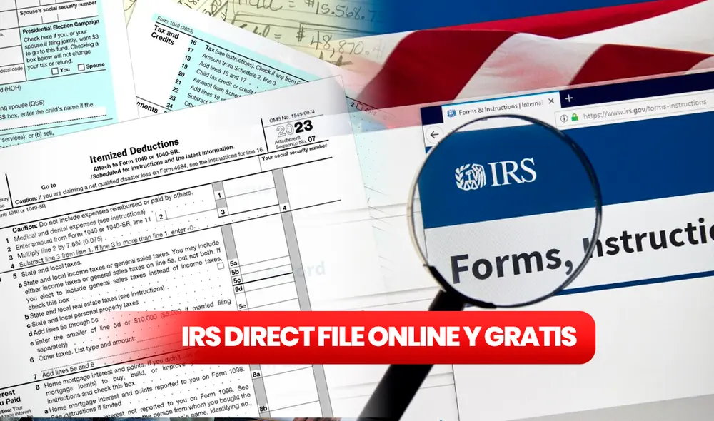 El IRS ha puesto a prueba una nueva herramienta llamada Direct File para ayudar en el proceso de declaración de impuestos en Estados Unidos. Foto: composición LR/Telemundo/IRS