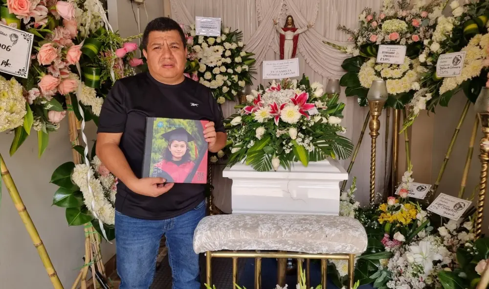 Justin Prudencio pidió apoyo para que la muerte de su hija Sahori no quede impune. Foto: Kevinn García/ La República