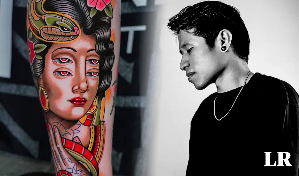 Jorge Luis Sulca logró cumplir la meta que tenía de vivir del arte del tatuaje en Estados Unidos. Foto: composición LR / IG: @jluis.sf