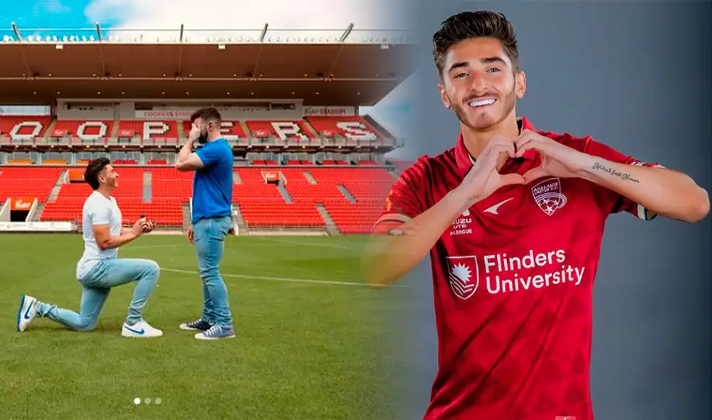 Joshua Cavallo, futbolista australiano de 24 años, actualmente juega en el Adelaide United. Foto: composición LR/Joshua Cavallo/Instagram