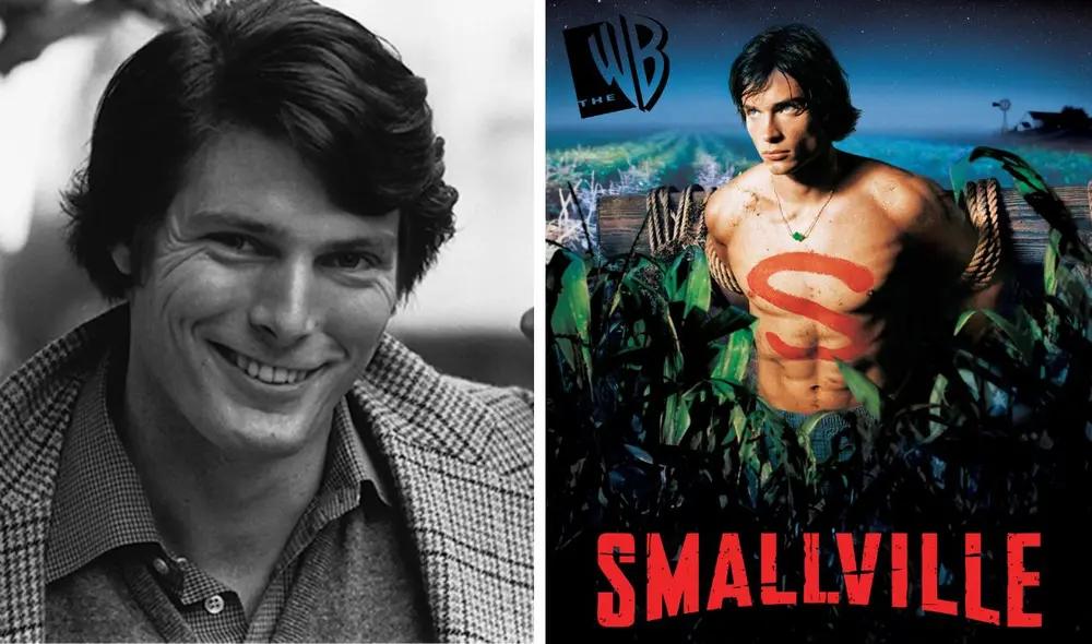 Christopher Reeve y su cameo en 'Smallville'./ Foto: composición LR/ captura de IMDB