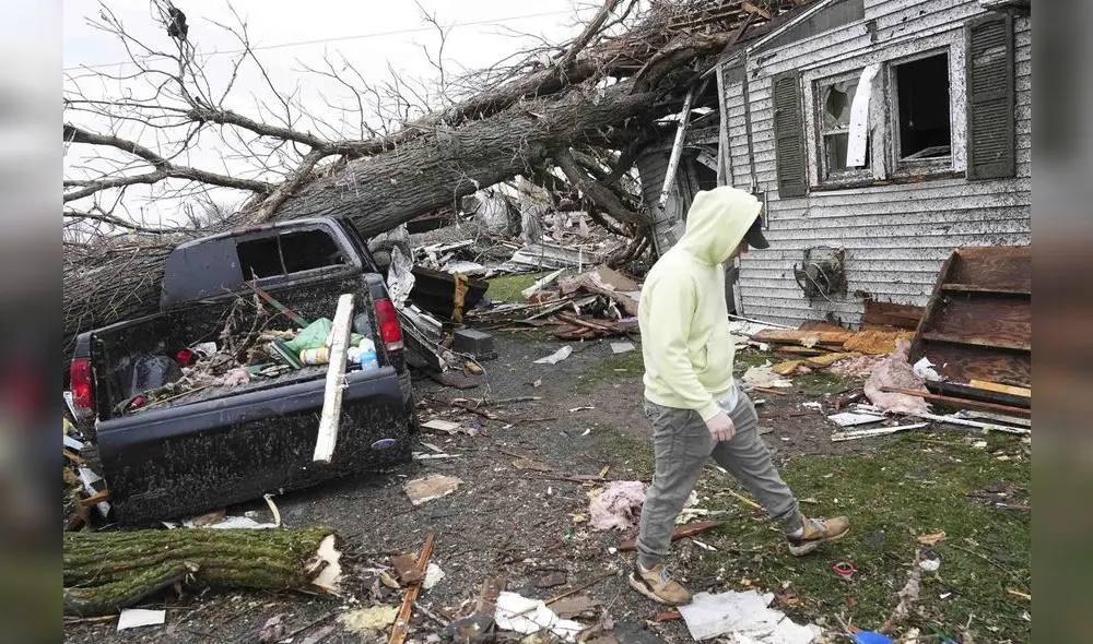 En Winchester, al menos 22 viviendas quedaron destruidas y otras 110 sufrieron graves daños. Foto: Adam Cairns/Columbus Dispatch/USA Today Network