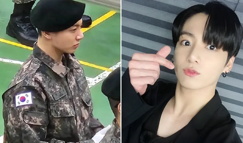 Jungkook, el menor de BTS, se lanzó como solista con su álbum 'GOLDEN' antes de enlistarse en el servicio militar. Foto: composición LR/HYBE