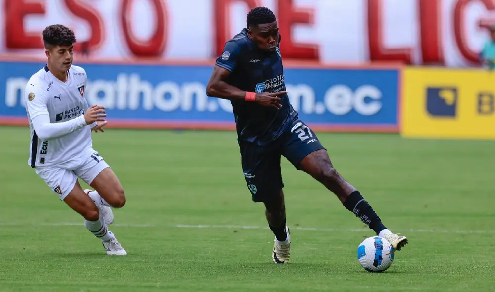 LDU Quito vs. Aucas jugaron en el estadio Rodrigo Paz Delgado. Foto: Aucas FC