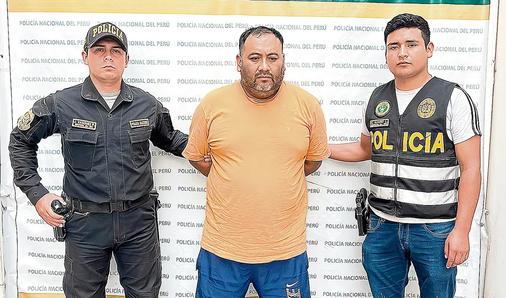 Pulpo. Julio Sicchia García (a) Mono Pérez, detenido en Trujillo por homicidio calificado. Foto: difusión